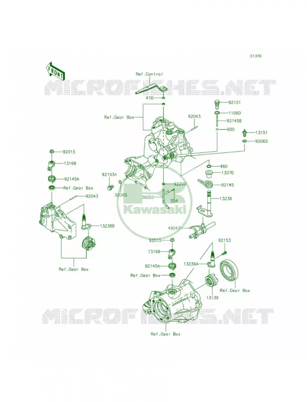 Gear Change Mechanism Kawasaki MULE 400 2015 MULE 610 4x4 XC SE  KAF400FFF