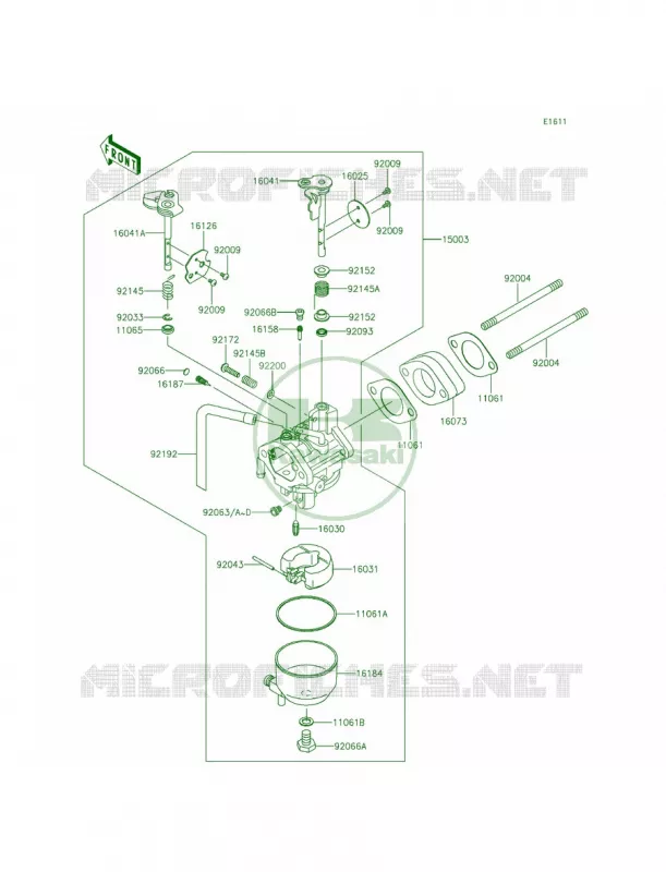 Carburetor Kawasaki MULE 400 2015 MULE 610 4x4 XC CAMO  KAF400EFF