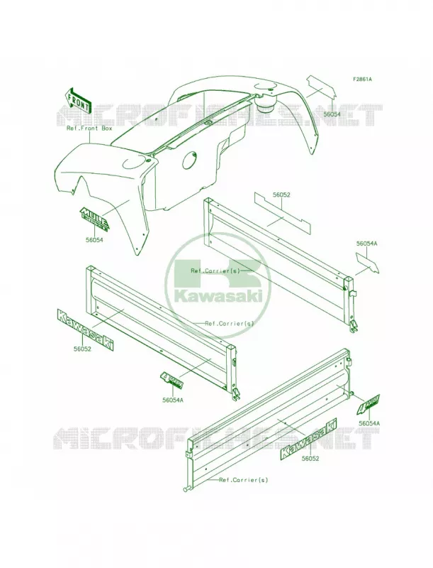 DecalsECF-EFF Kawasaki MULE 400 2015 MULE 610 4x4 XC CAMO  KAF400EFF