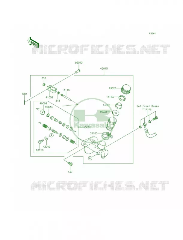 Master Cylinder Kawasaki MULE 400 2015 MULE 610 4x4 XC CAMO  KAF400EFF
