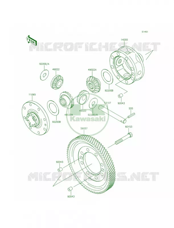 Differential Kawasaki MULE 620 2015 MULE 4000  KAF620PFF