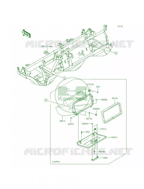 Front Box Kawasaki MULE 620 2015 MULE 4000  KAF620PFF
