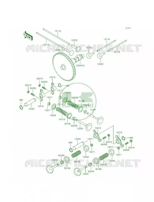 ValvesCamshafts Kawasaki MULE 620 2015 MULE 4000  KAF620PFF