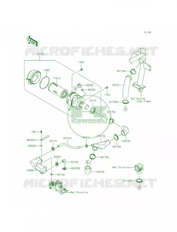 Air Cleaner Kawasaki MULE 620 2015 MULE 4010 4x4  KAF620MFF