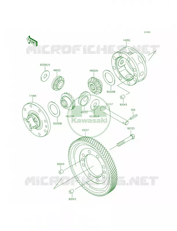 Differential Kawasaki MULE 620 2015 MULE 4010 4x4  KAF620MFF