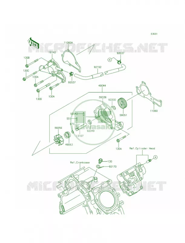 Water Pump Kawasaki MULE 620 2015 MULE 4010 4x4  KAF620MFF