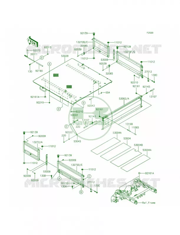 Carriers Kawasaki MULE 620 2014 Mule 4010 Trans4x4 Camo  KAF620SEF