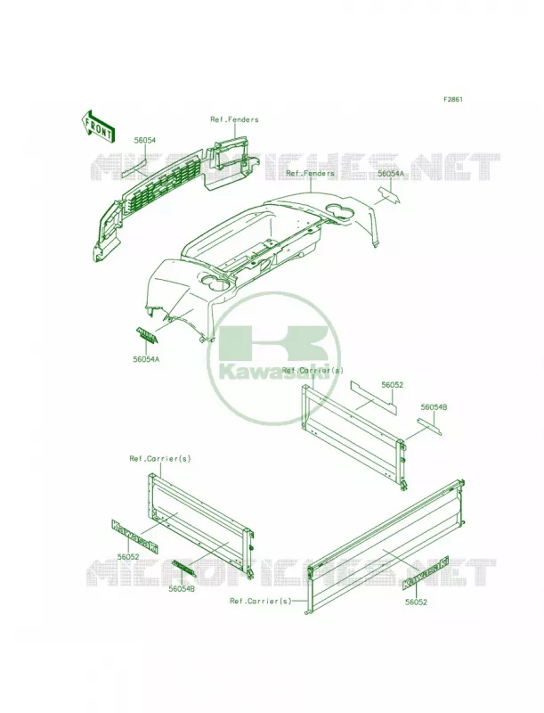 Decals Kawasaki MULE 620 2014 Mule 4010 Trans4x4 Camo  KAF620SEF