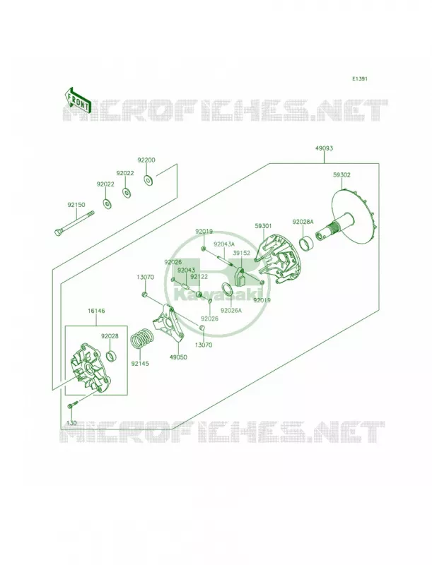 Drive Converter Kawasaki MULE 620 2014 Mule 4010 Trans4x4 Camo  KAF620SEF