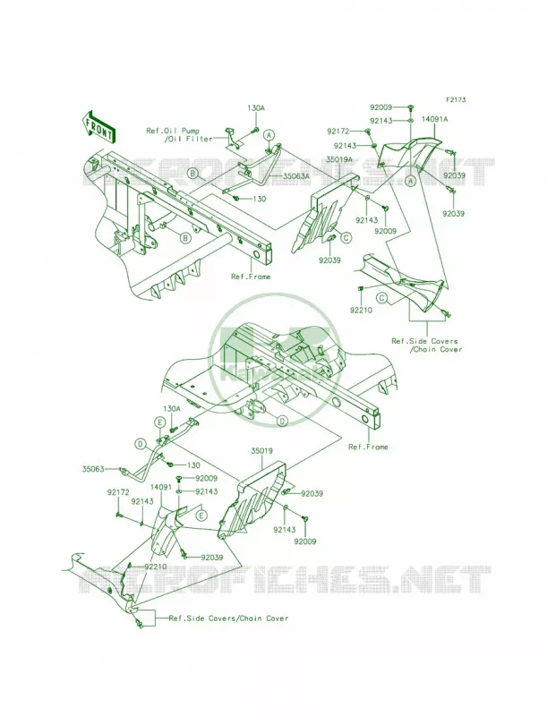Flap Kawasaki MULE 620 2014 Mule 4010 Trans4x4 Camo  KAF620SEF