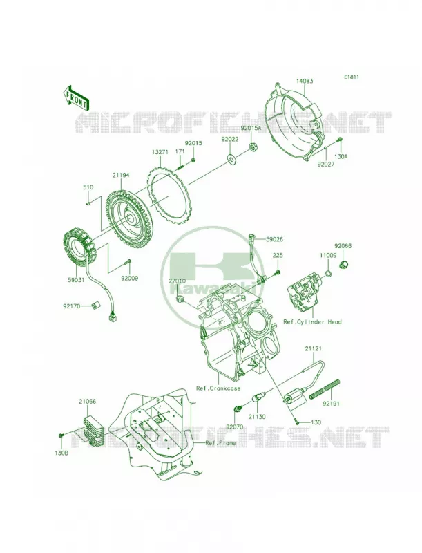 GeneratorIgnition Coil Kawasaki MULE 620 2014 Mule 4010 Trans4x4 Camo  KAF620SEF