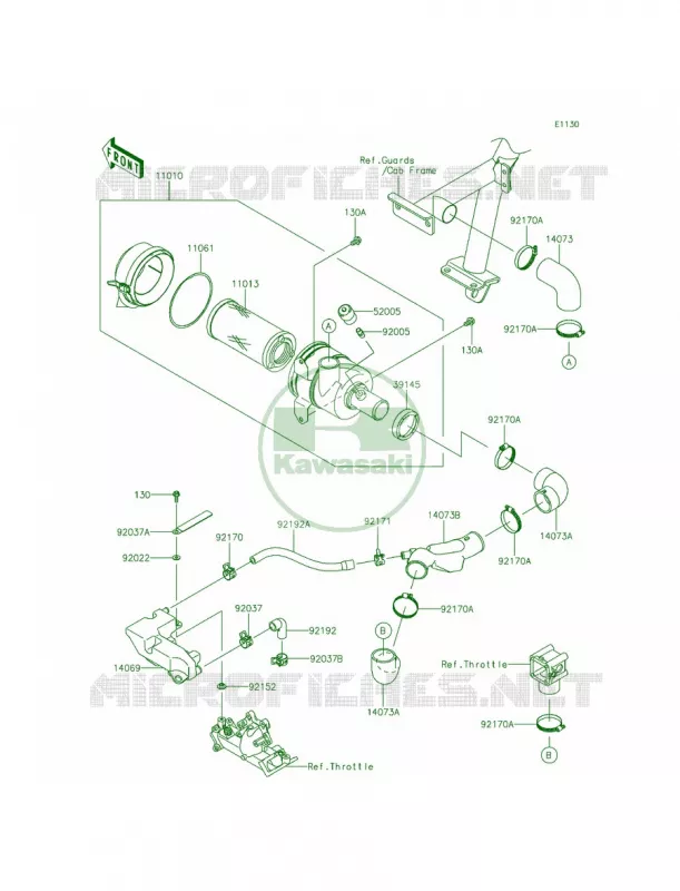 Air Cleaner Kawasaki MULE 620 2014 Mule 4010 Trans4x4  KAF620REF