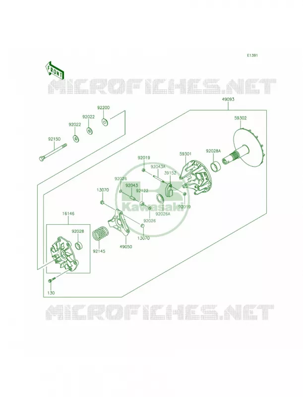 Drive Converter Kawasaki MULE 620 2014 Mule 4010 Trans4x4  KAF620REF