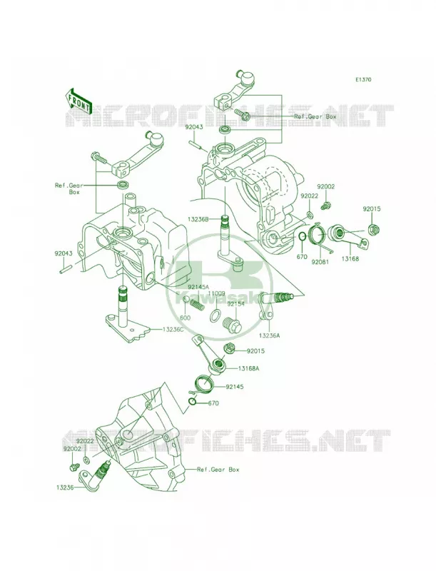 Gear Change Mechanism Kawasaki MULE 620 2014 Mule 4010 Trans4x4  KAF620REF