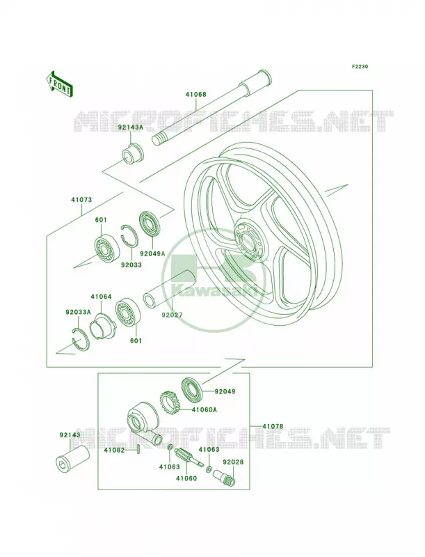 Front Wheel Kawasaki MOTOS 1000 2001 Concours  ZG1000-A16