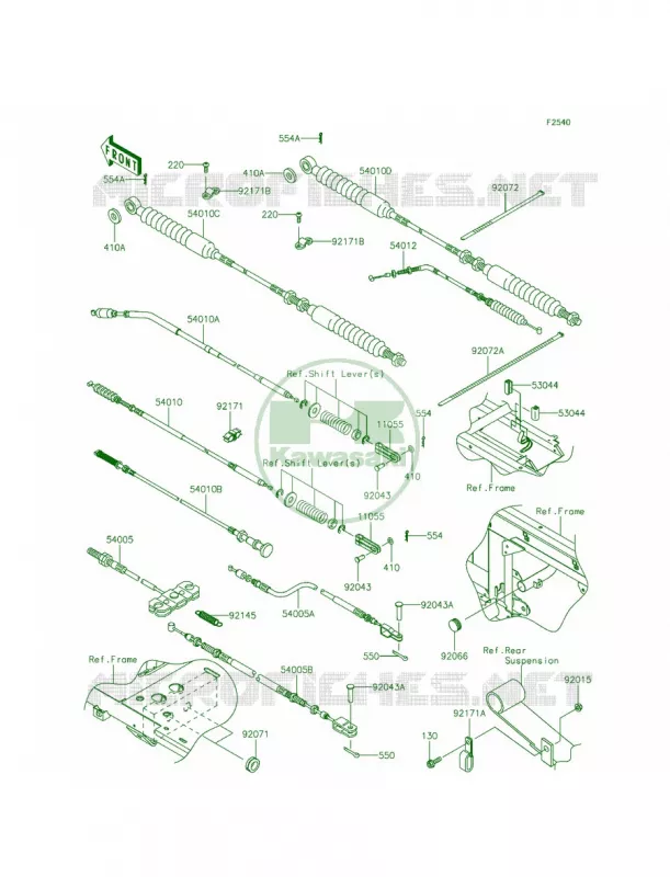 Cables Kawasaki MULE 620 2014 Mule 4010 Trans4x4  KAF620REFA