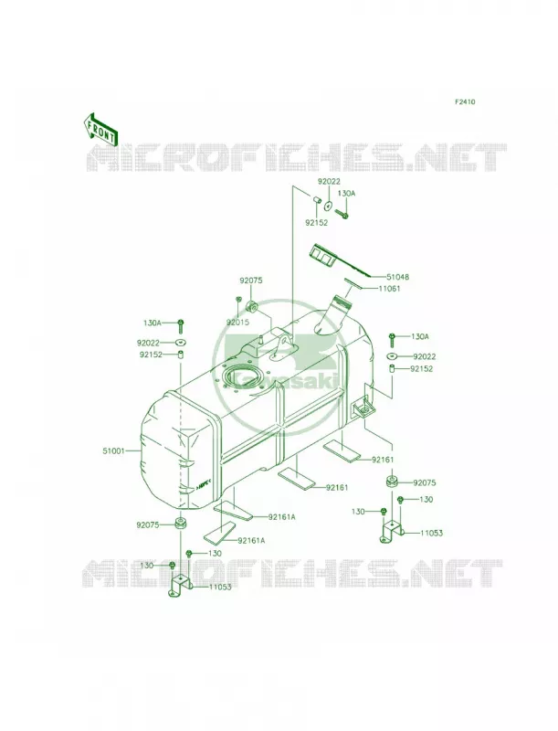 Fuel Tank Kawasaki MULE 620 2014 Mule 4010 Trans4x4  KAF620REFA