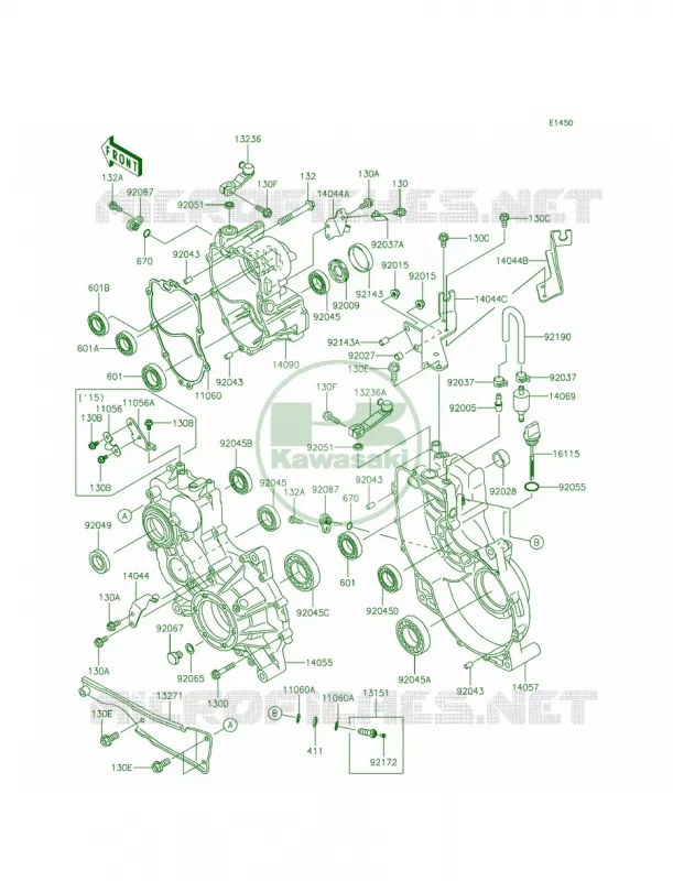 Gear Box Kawasaki MULE 620 2014 Mule 4010 Trans4x4  KAF620REFA