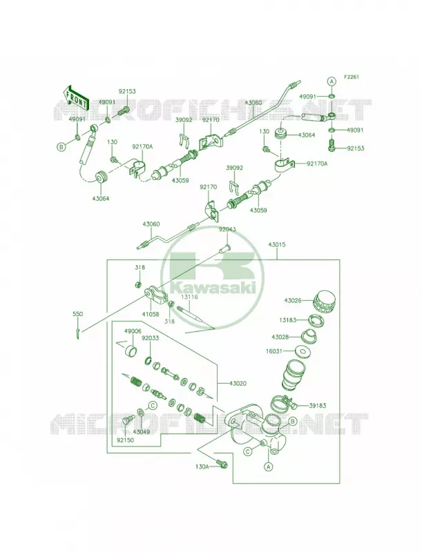 Master Cylinder Kawasaki MULE 620 2014 Mule 4010 Trans4x4  KAF620REFA