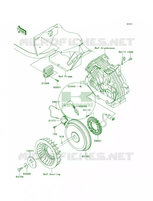 GeneratorIgnition Coil Kawasaki MULE 400 2014 Mule 610 4x4 XC  KAF400DEF