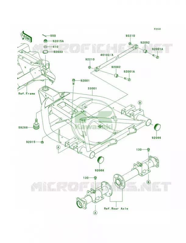 Swingarm Kawasaki MULE 400 2014 Mule 610 4x4 XC  KAF400DEF