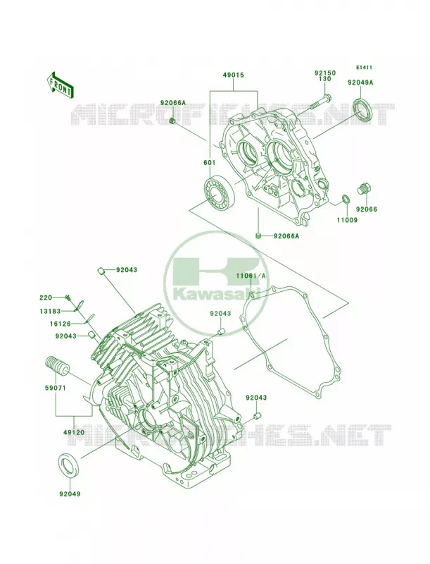 Crankcase Kawasaki MULE 400 2014 Mule 610 4x4  KAF400AEF