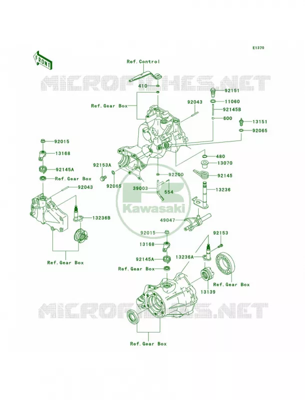 Gear Change Mechanism Kawasaki MULE 400 2014 Mule 610 4x4  KAF400AEF