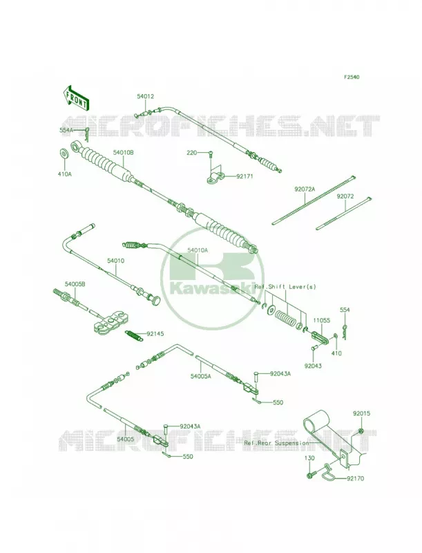 Cables Kawasaki MULE 620 2014 Mule 4000  KAF620PEF
