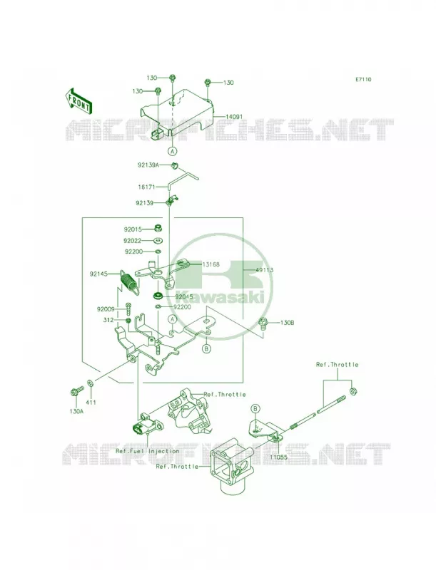 Control Kawasaki MULE 620 2014 Mule 4000  KAF620PEF