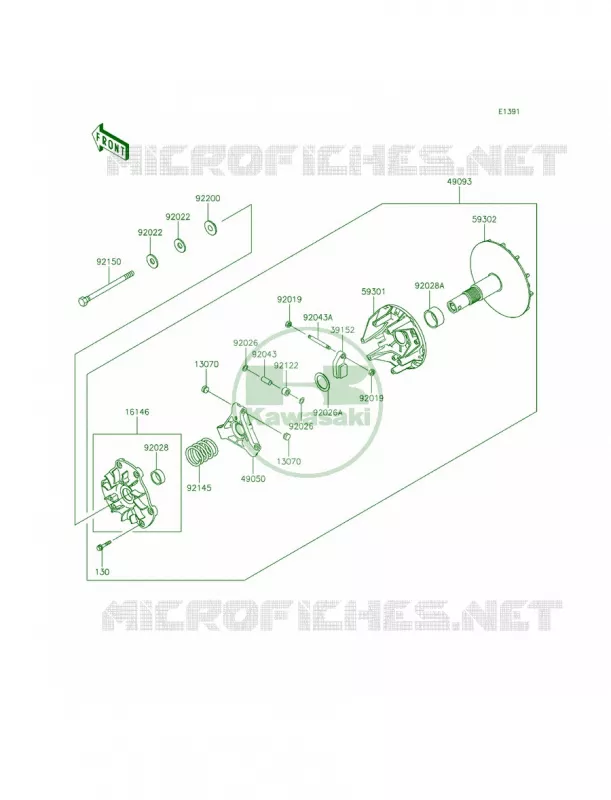 Drive Converter Kawasaki MULE 620 2014 Mule 4000  KAF620PEF