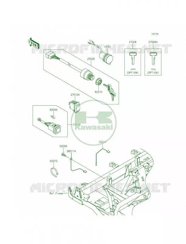 Ignition Switch Kawasaki MULE 620 2014 Mule 4000  KAF620PEF