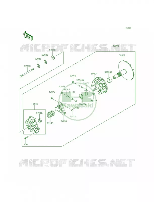 Drive Converter Kawasaki MULE 620 2014 Mule 4010 4x4  KAF620MEF