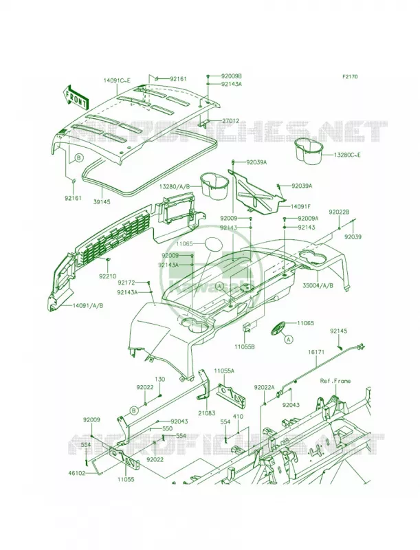 Fenders Kawasaki MULE 620 2014 Mule 4010 4x4  KAF620MEF