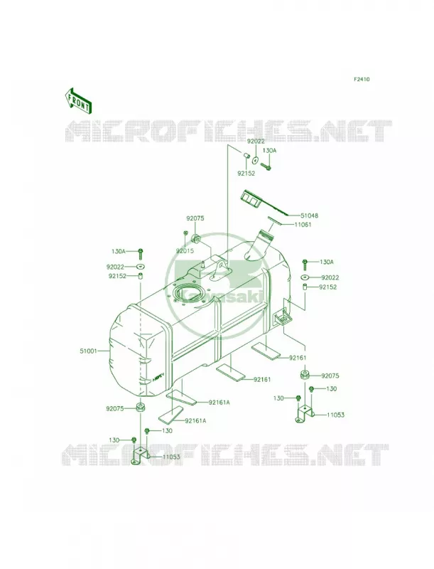 Fuel Tank Kawasaki MULE 620 2014 Mule 4010 4x4  KAF620MEF