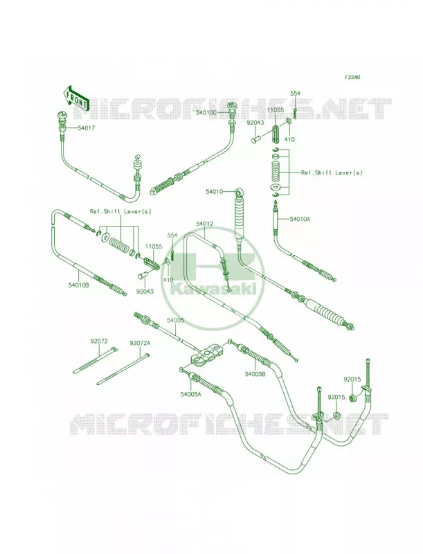 Cables Kawasaki MULE 400 2014 Mule 610 4x4 XC SE  KAF400FEF