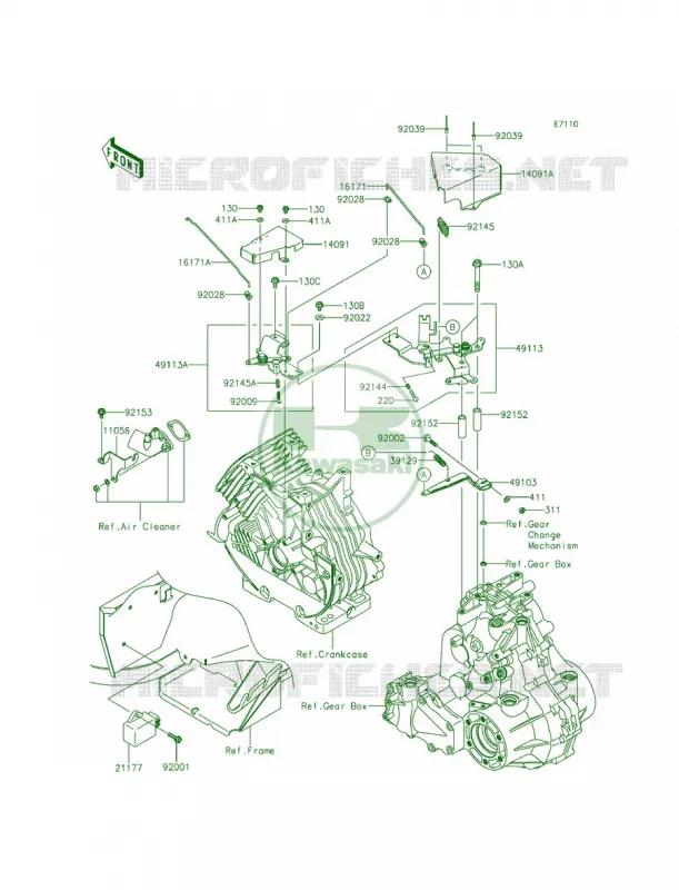 Control Kawasaki MULE 400 2014 Mule 610 4x4 XC SE  KAF400FEF