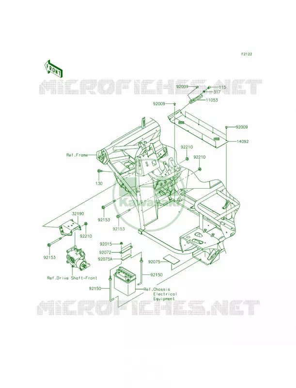 Engine Mount Kawasaki MULE 400 2014 Mule 610 4x4 XC SE  KAF400FEF