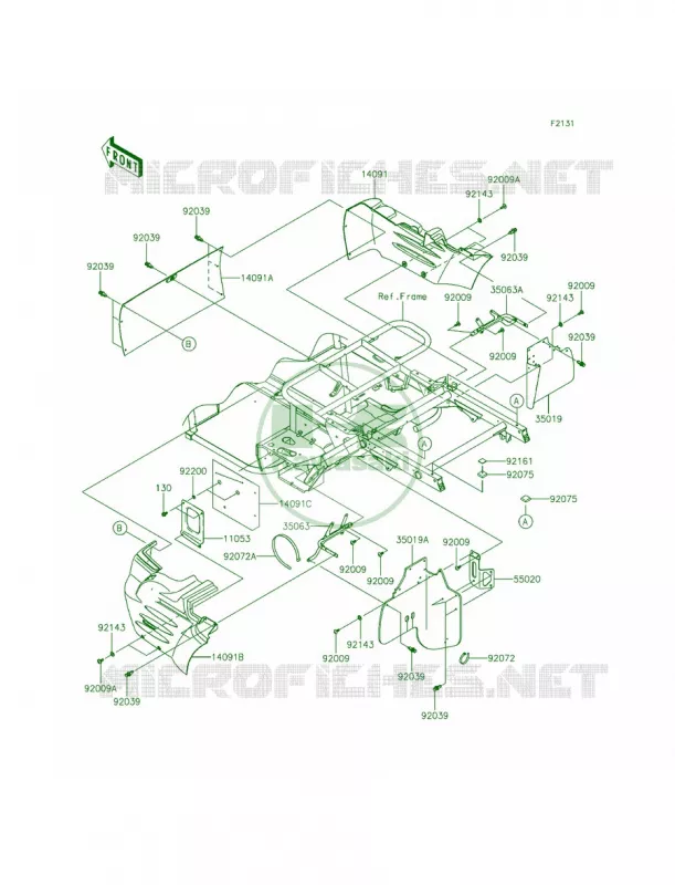 Frame FittingsRear Kawasaki MULE 400 2014 Mule 610 4x4 XC SE  KAF400FEF