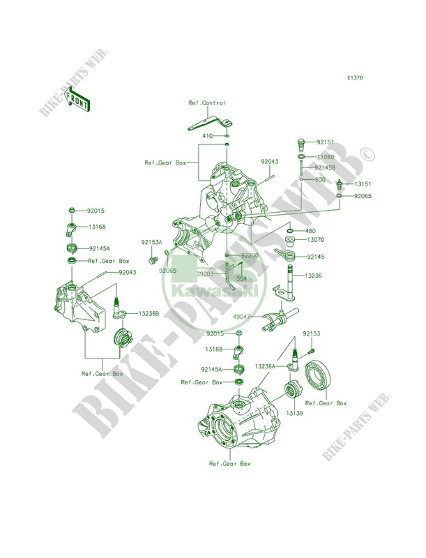 Gear Change Mechanism pour Kawasaki Mule 610 4x4 XC SE 2014