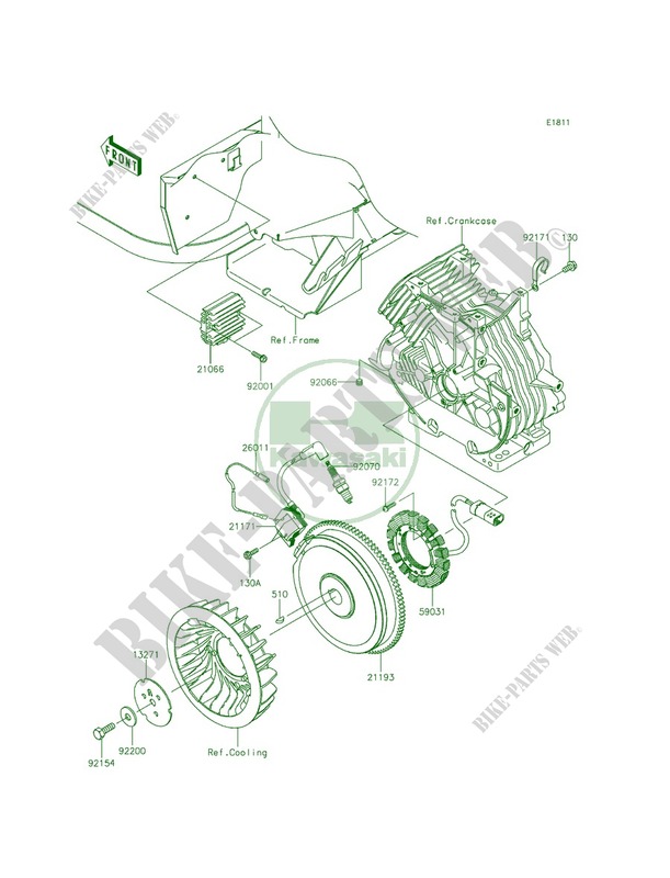 GeneratorIgnition Coil pour Kawasaki Mule 610 4x4 XC SE 2014