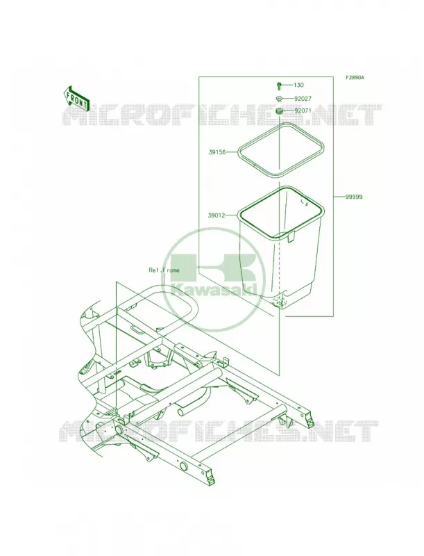 Optional PartsFrame Kawasaki MULE 400 2014 Mule 610 4x4 XC SE  KAF400FEF