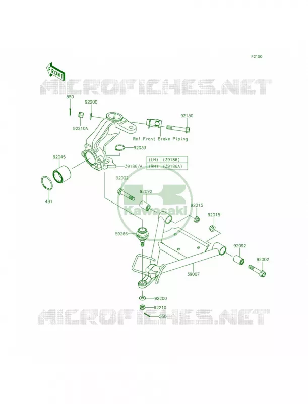 Suspension Kawasaki MULE 400 2014 Mule 610 4x4 XC SE  KAF400FEF