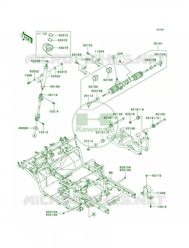 Frame Kawasaki MULE 620 2013 Mule 4000  KAF620PDF