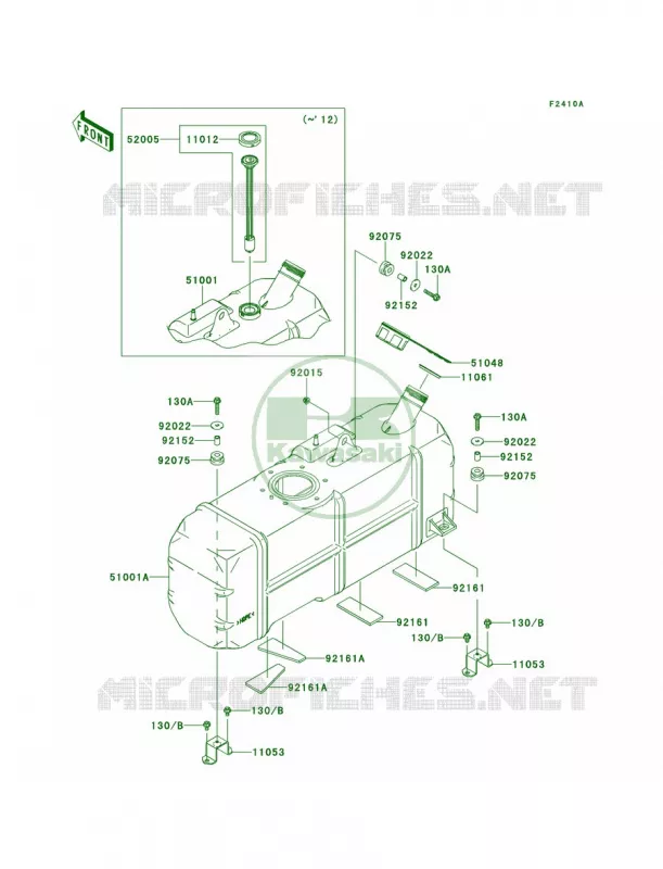 Fuel TankPBF-PDF Kawasaki MULE 620 2013 Mule 4000  KAF620PDF