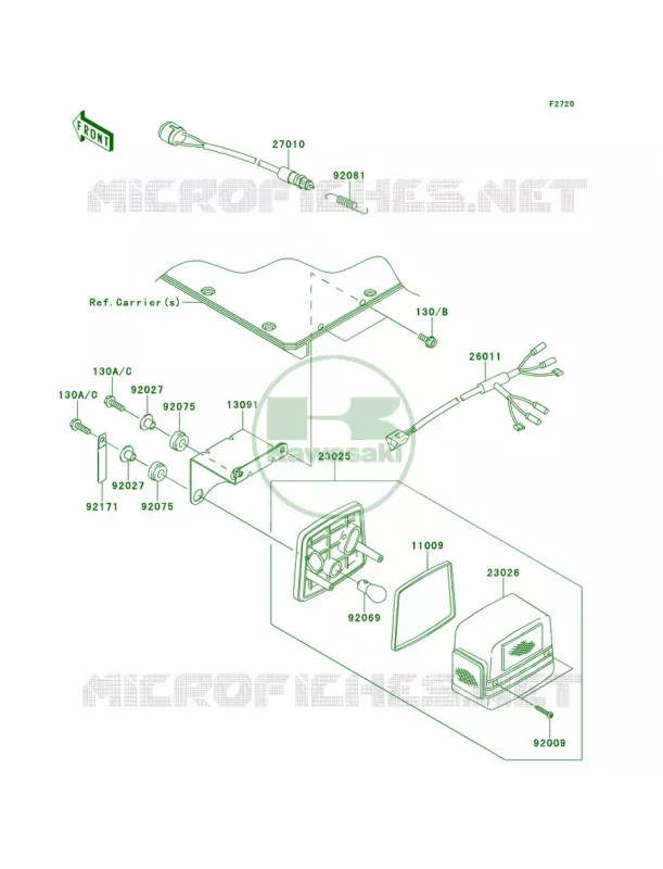 Taillights Kawasaki MULE 620 2013 Mule 4000  KAF620PDF