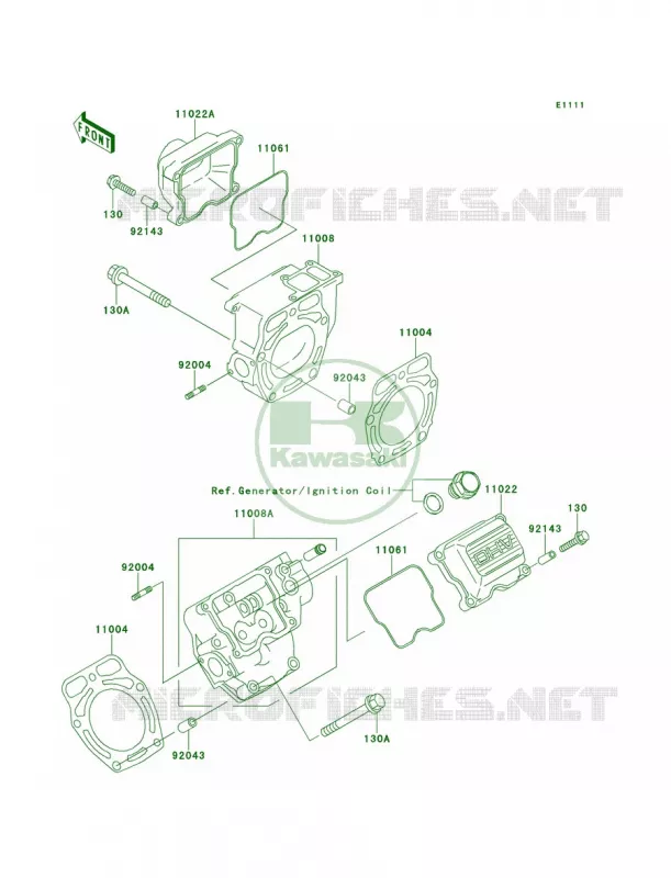 Cylinder Head Kawasaki MULE 620 2013 Mule 4010 4x4  KAF620MDF