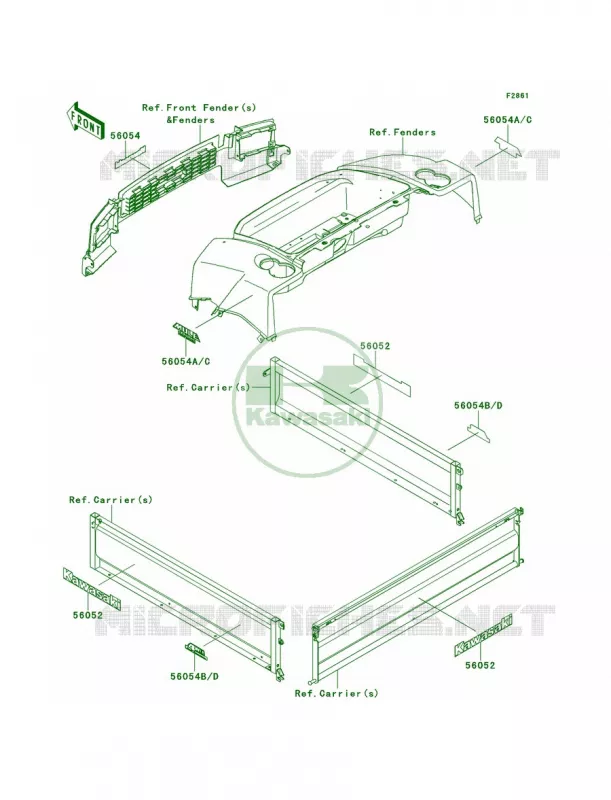 Decals Kawasaki MULE 620 2013 Mule 4010 4x4  KAF620MDF