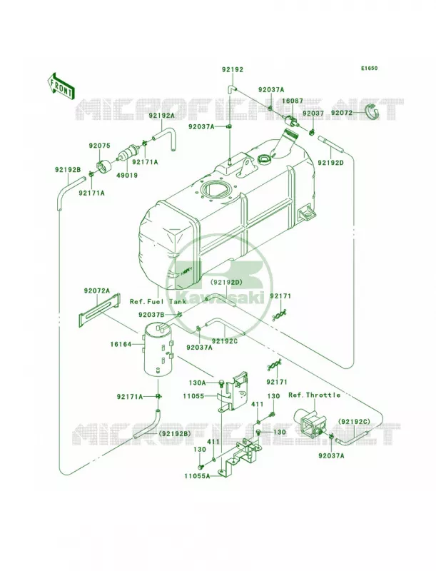 Fuel Evaporative SystemM9FMAF Kawasaki MULE 620 2013 Mule 4010 4x4  KAF620MDF