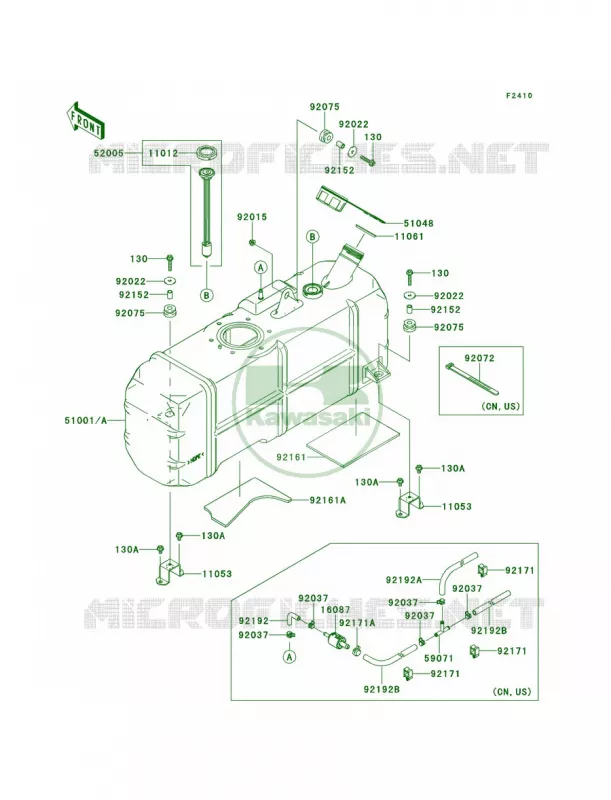 Fuel TankM9FMAF Kawasaki MULE 620 2013 Mule 4010 4x4  KAF620MDF