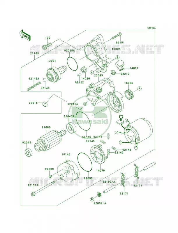 Starter MotorFD620DE485833- Kawasaki MULE 620 2013 Mule 4010 4x4  KAF620MDF